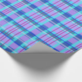 Papier Cadeau bleu plaid (Coin)