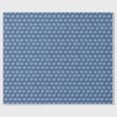 Papier Cadeau Bleu Poinsettia Minimal Classic Whimsy Noël (Plat)