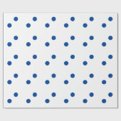 Papier Cadeau Bleu Pois Blanc Couleur Personnalisée Vacances 202 (Plat)