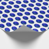 Papier Cadeau Bleu Polka Dot Pelouse Bowles, (Coin)