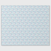 Papier Cadeau Bleu Polka Pot Tea Cups Imprimer (Plat)