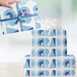 Papier cadeau bleu pour la promotion 2026