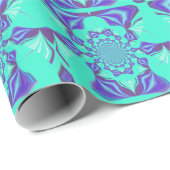 Papier Cadeau Bleu précieux (Coin rond)