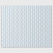 Papier Cadeau Bleu Prépa et Rayure d'Hydrangea Vert (Plat)