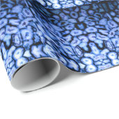 Papier Cadeau Bleu Quartz marbre en pierre de granit Agate Geode (Coin rond)