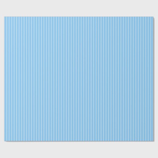 Papier Cadeau Bleu rayé (Plat)