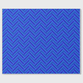 Papier Cadeau Bleu rayures double motif (Plat)
