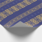 Papier Cadeau Bleu réglable saisonnier de salutation (Coin)