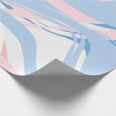 Papier Cadeau Bleu rose Bleu Marbre Swirl Abstrait bébé (Coin)