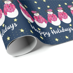 Papier Cadeau Bleu Rose Et Jaune