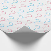 Papier Cadeau bleu rose Point d'interrogation sexe révéler l'env (Coin)