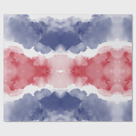 Papier Cadeau Bleu rouge (Plat)