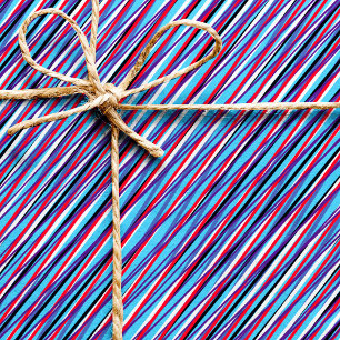 Papier Cadeau Bleu rouge Moiré rayures, illusion optique, Abstra