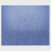 Papier Cadeau Bleu royal faux paillettes  (Plat)