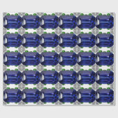 Papier Cadeau Bleu saphir (Plat)