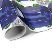 Papier Cadeau Bleu saphir (Coin rond)