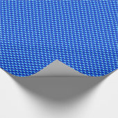 Papier Cadeau Bleu saphir, aspect émail, grille cloutée (Coin)
