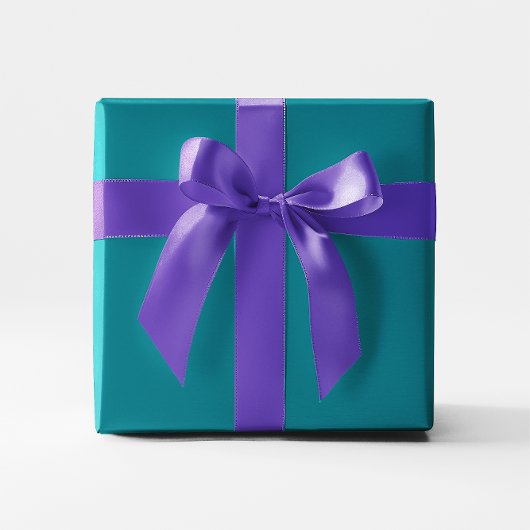 Papier Cadeau Bleu sarcelle uni