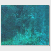 Papier Cadeau bleu sarcelle vert profond saturé texture rustique (Plat)