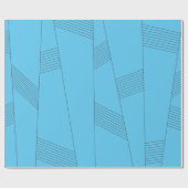 Papier Cadeau Bleu, simple, élégant, abstrait motif (Plat)