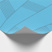 Papier Cadeau Bleu, simple, élégant, abstrait motif (Coin)