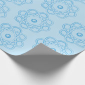 Papier Cadeau Bleu sur les symboles d'atmosphère bleu clair (Coin)