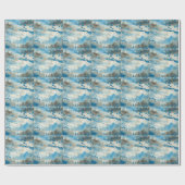 Papier Cadeau Bleu tendance cool (Plat)