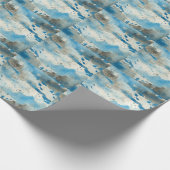Papier Cadeau Bleu tendance cool (Coin)