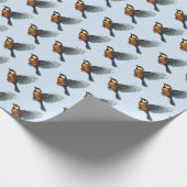 Papier Cadeau bleu Tit bleu (Coin)
