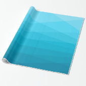 Papier Cadeau Bleu tons Polygonal (Déroulé)