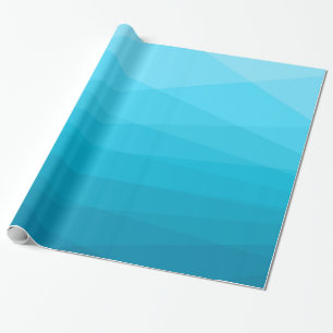 Papier Cadeau Bleu tons Polygonal