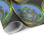 Papier Cadeau Bleu traditionnel (Coin rond)