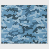 PAPIER CADEAU "BLEU URBAN CAMO" (Plat)