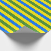 Papier Cadeau Bleu vert et jaune (Coin)