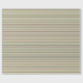 Papier Cadeau Bleu Vert rose noir rayures Moderne Élégant (Plat)