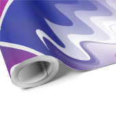 Papier Cadeau Bleu violet blanc (Coin rond)