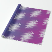 Papier Cadeau Bleu violet blanc (Déroulé)