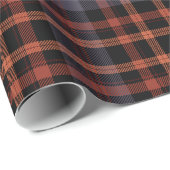 Papier Cadeau Bleu violet élégant | Orange | Vérification de la  (Coin rond)