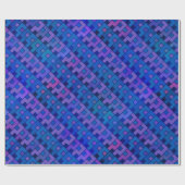 Papier Cadeau Bleu violet géométrique (Plat)