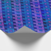 Papier Cadeau Bleu violet géométrique (Coin)