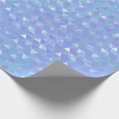 Papier Cadeau Bleu Violet Trendy Triangles Fête géométrique (Coin)