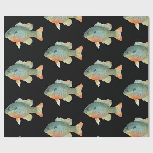 Papier Cadeau Bleue Brise Brise Bleue Perche de poisson soleil P (Plat)