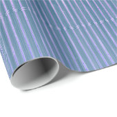 PAPIER CADEAU BLEUE ET LAVENDER FADÉE CADEAU STRIPED WRAPPING (Coin rond)