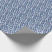 Papier Cadeau Bleuets : motif illustré d'aquarelle. (Coin)