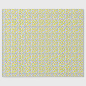 Papier Cadeau Bleus Citrons Méditerranée (Plat)