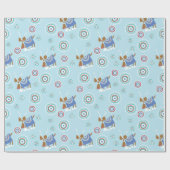 Papier Cadeau Bleus de renne (Plat)