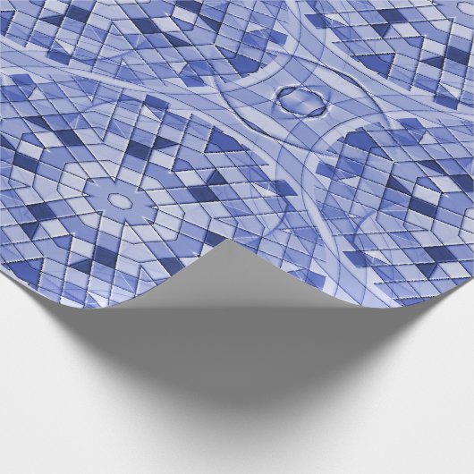 Papier Cadeau Bleus géométriques..... (Coin)