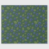 Papier Cadeau Bleus sur vert foncé (Plat)