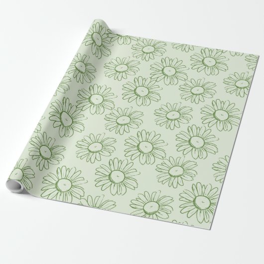 Papier Cadeau Bliss de marguerite (Déroulé)