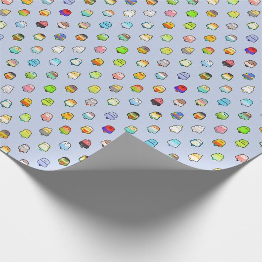 Papier Cadeau Blobs d'oiseaux (Coin)